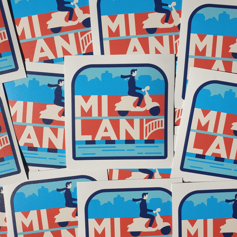 Milan Italy Vinyl Sticker