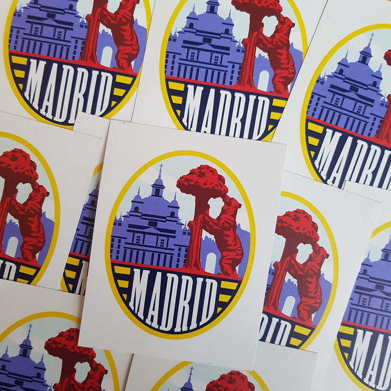 Madrid Spain, Vinyl Sticker