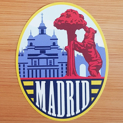 Madrid Spain, Vinyl Sticker
