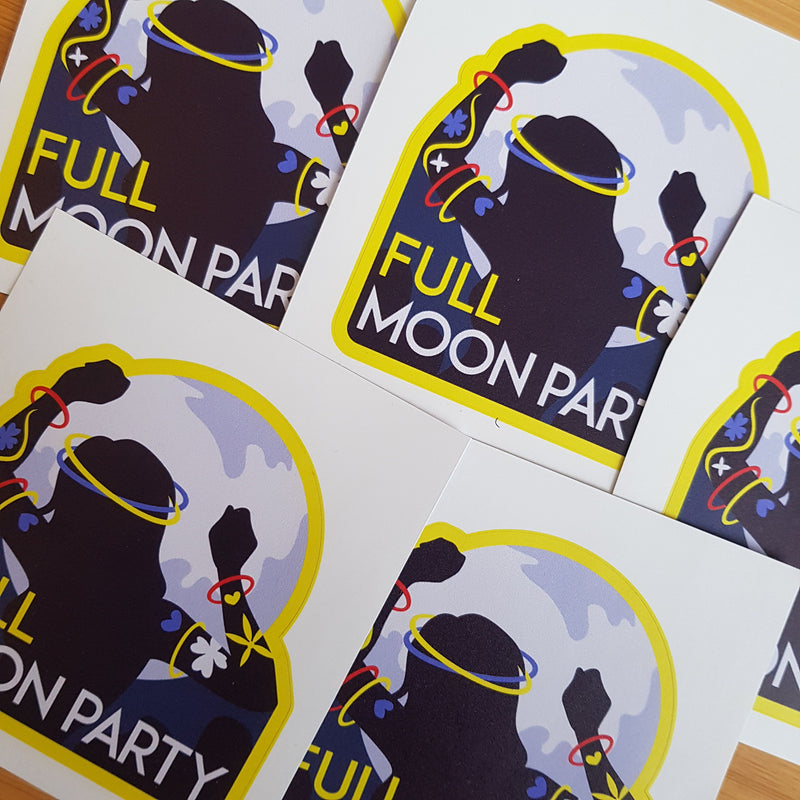 Full Moon Party, Koh Phangan, Vinyl Sticker