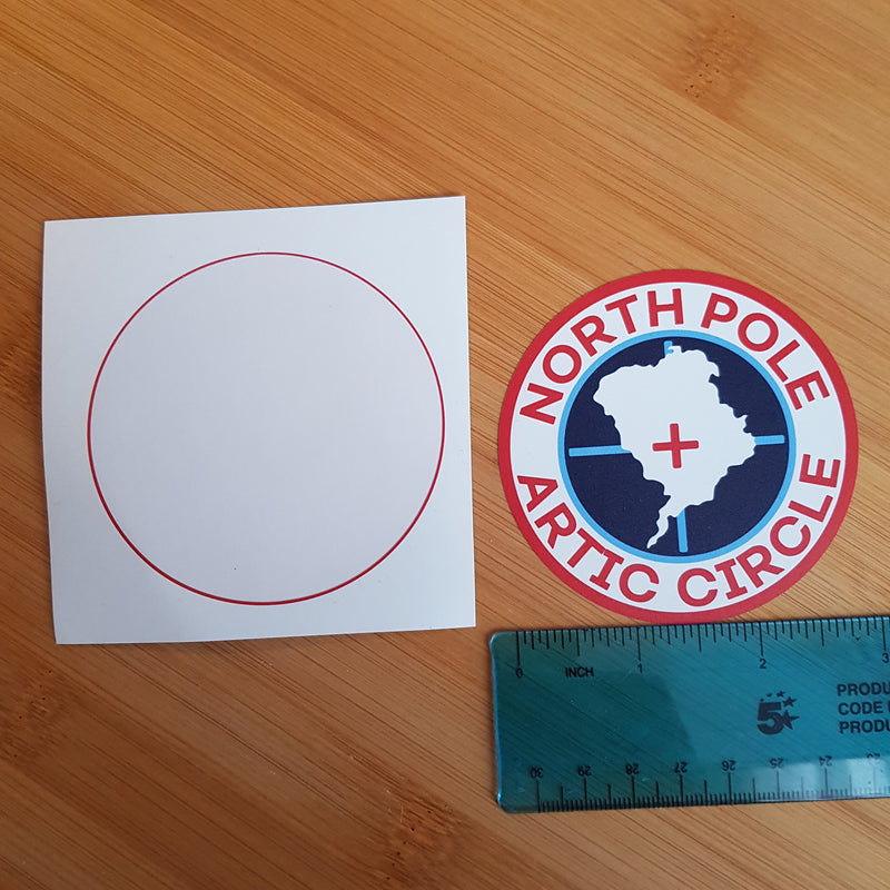 North Pole, Arctic Circle, Vinyl Sticker