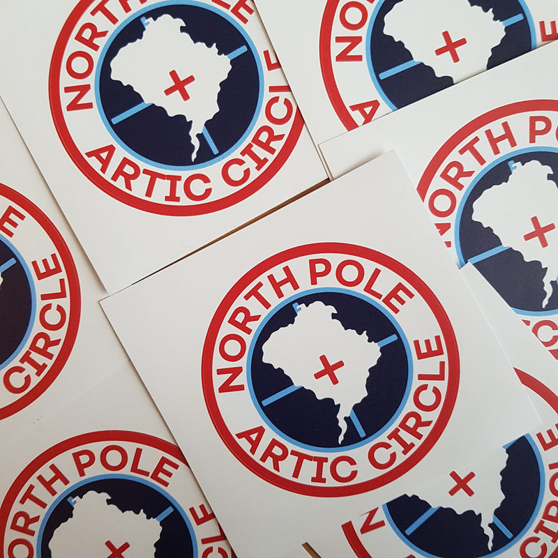 North Pole, Arctic Circle, Vinyl Sticker