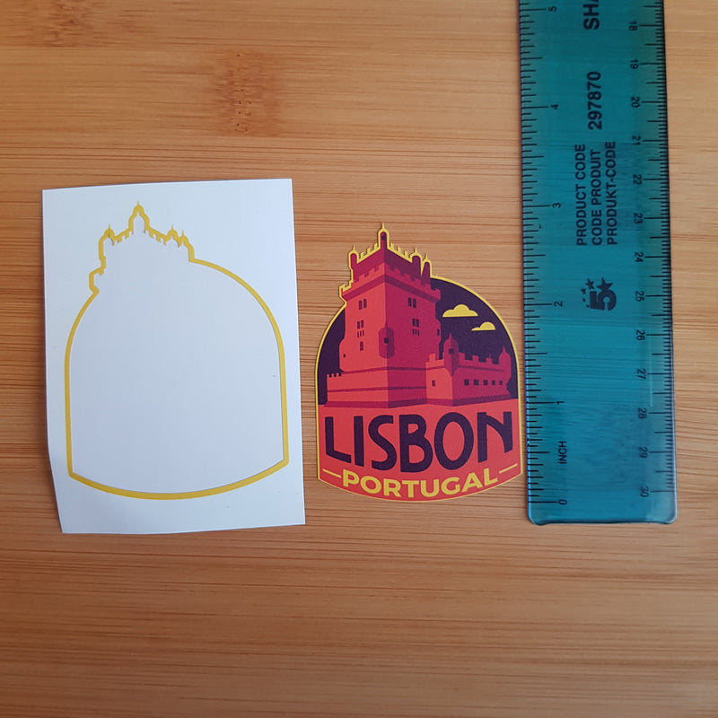Lisbon, Portugal, Vinyl Sticker