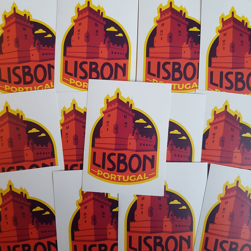 Lisbon, Portugal, Vinyl Sticker