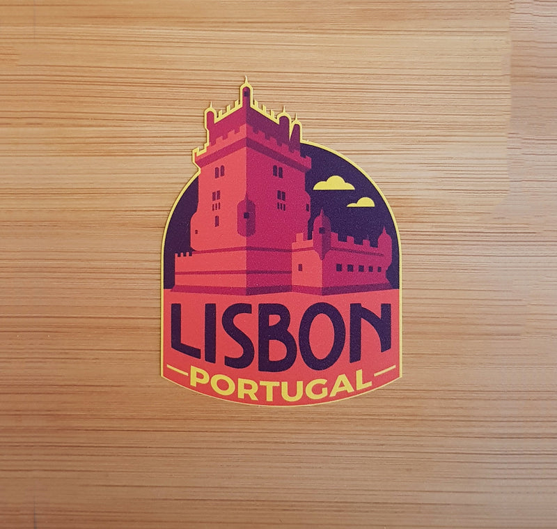 Lisbon, Portugal, Vinyl Sticker