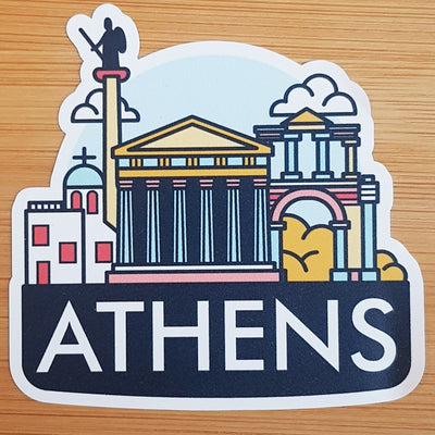 Athens, Greece, Vinyl Sticker