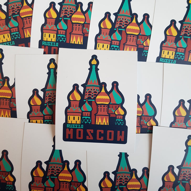 Moscow, Russia, Vinyl Sticker