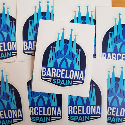 Barcelona, Spain, Vinyl Sticker