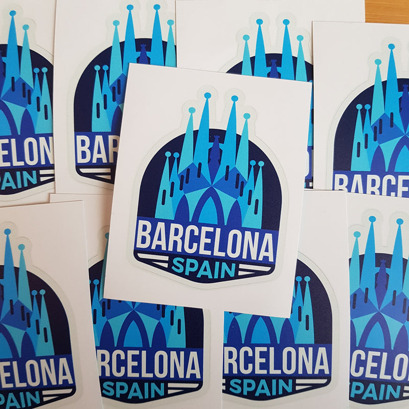 Barcelona, Spain, Vinyl Sticker