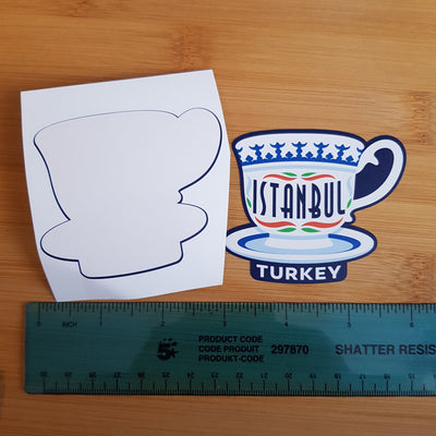 Istanbul, Turkey, Vinyl Sticker
