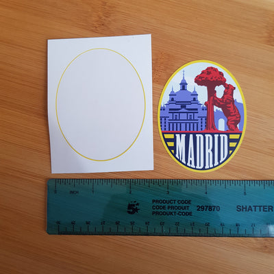 Madrid Spain, Vinyl Sticker