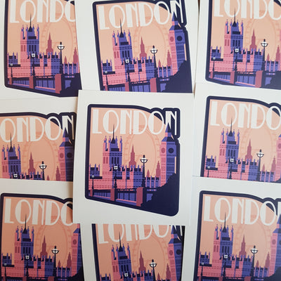 London, England, Vinyl Sticker