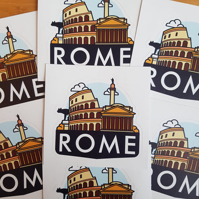 Rome, Italy, Vinyl Sticker