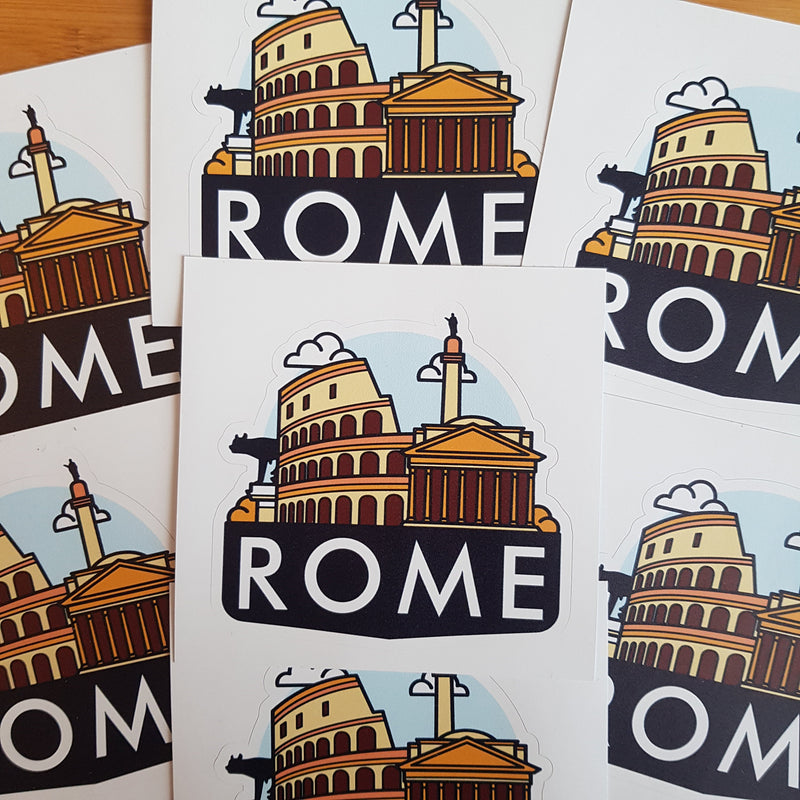 Rome, Italy, Vinyl Sticker