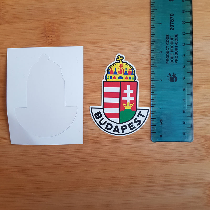 Budapest, Hungary, Vinyl Sticker