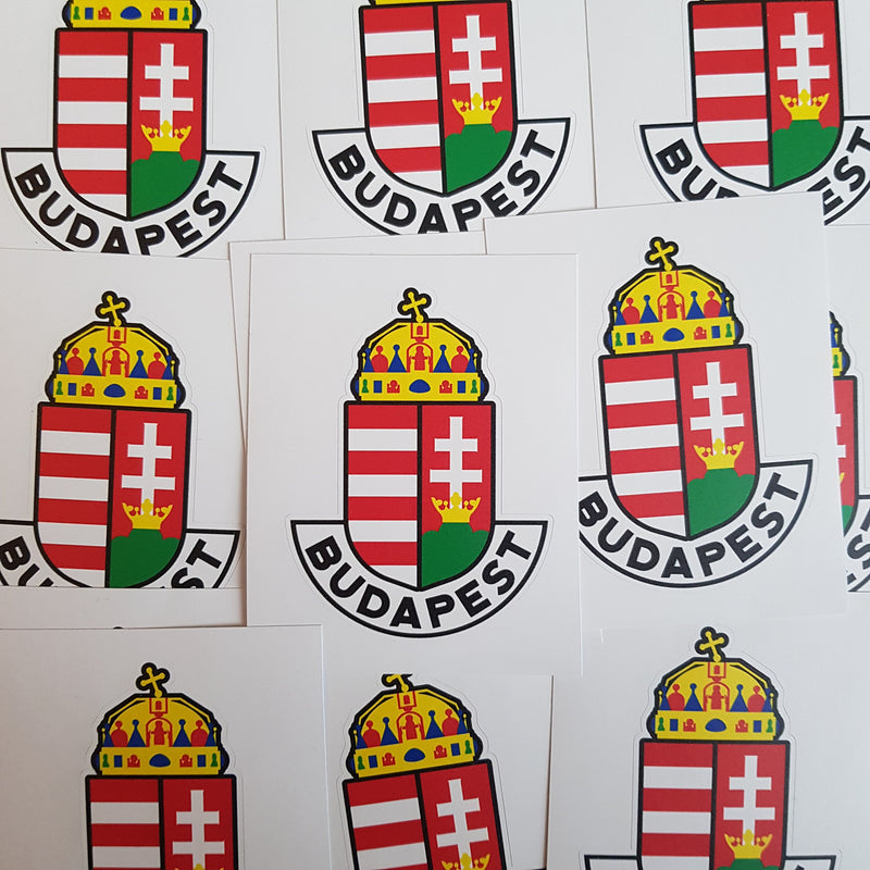 Budapest, Hungary, Vinyl Sticker