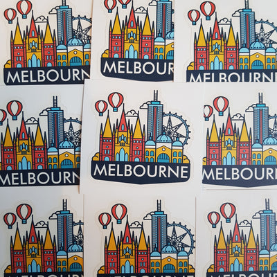 Melbourne, Australia, Vinyl Sticker