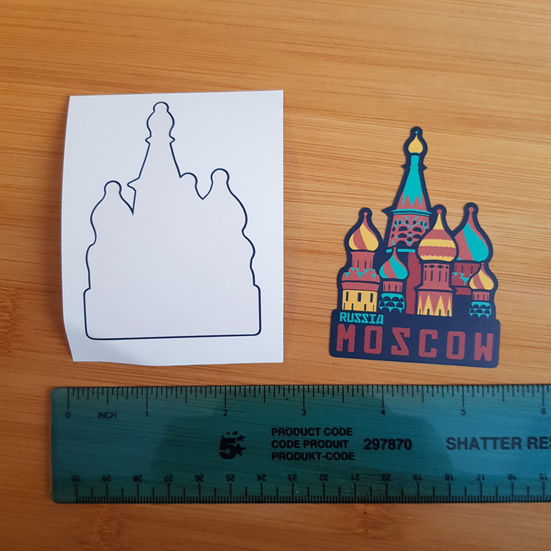 Moscow, Russia, Vinyl Sticker