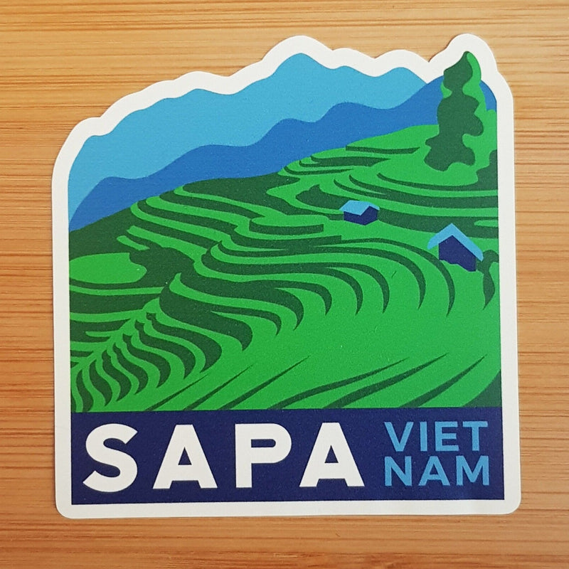 Sapa, Vietnam, Vinyl Sticker