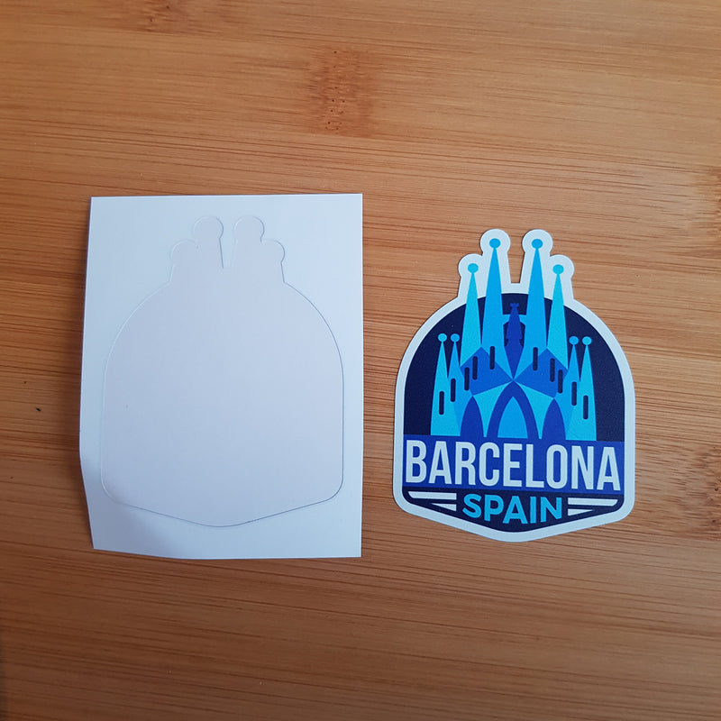Barcelona, Spain, Vinyl Sticker