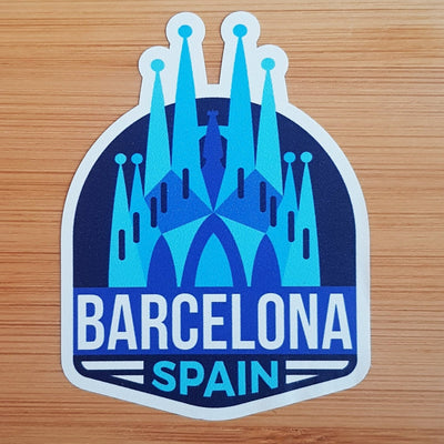 Barcelona, Spain, Vinyl Sticker