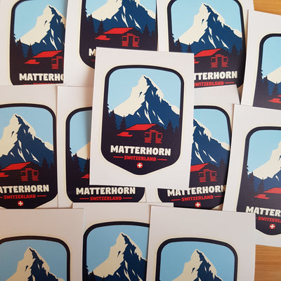 Matterhorn, Switzerland, Vinyl Sticker