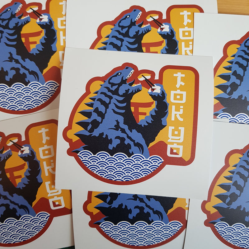 Tokyo, Japan, Vinyl Sticker,