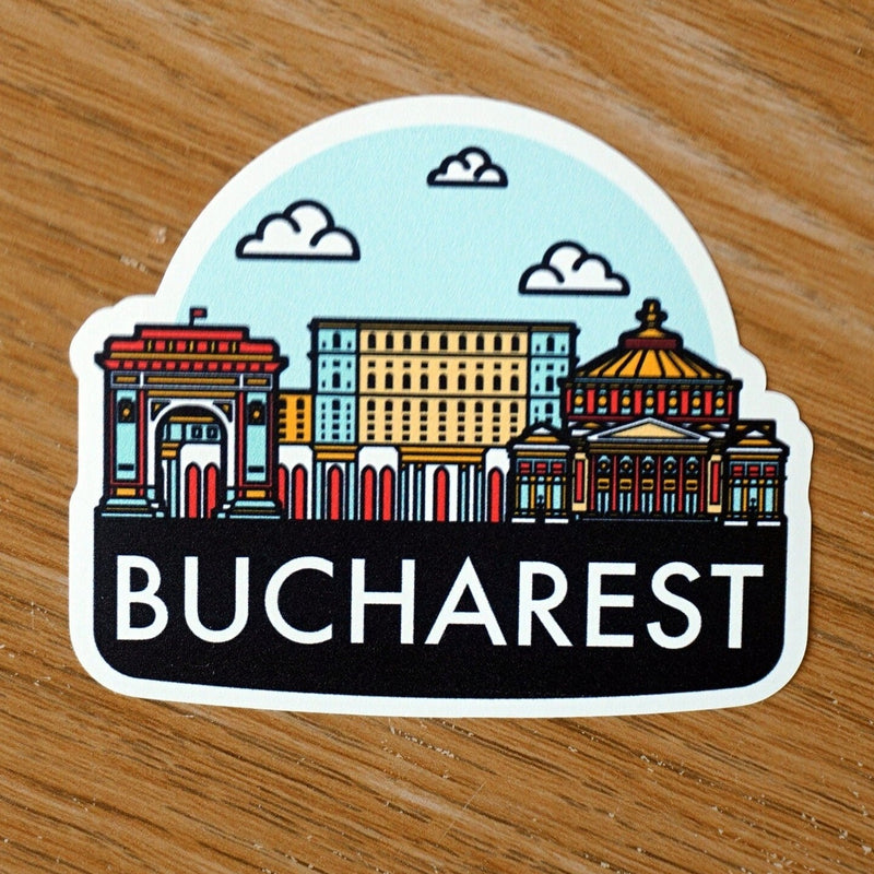 Bucharest Romania Vinyl Sticker