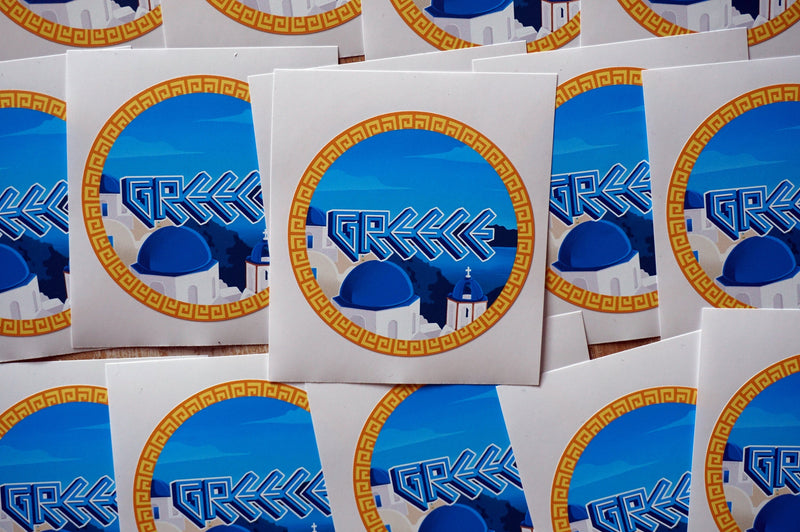 Greece Santorini Vinyl Sticker