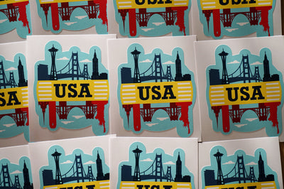 USA Vinyl Sticker