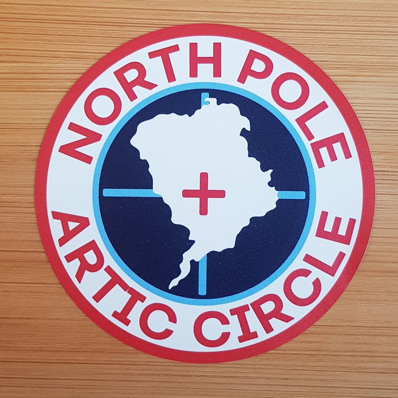 North Pole, Arctic Circle, Vinyl Sticker