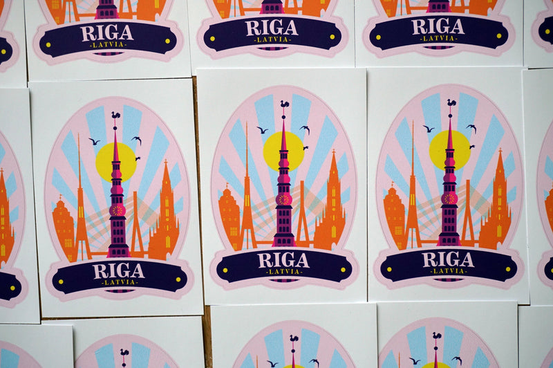 Riga Latvia Vinyl Sticker