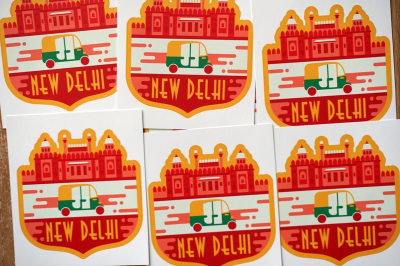 New Dehli India Vinyl Sticker