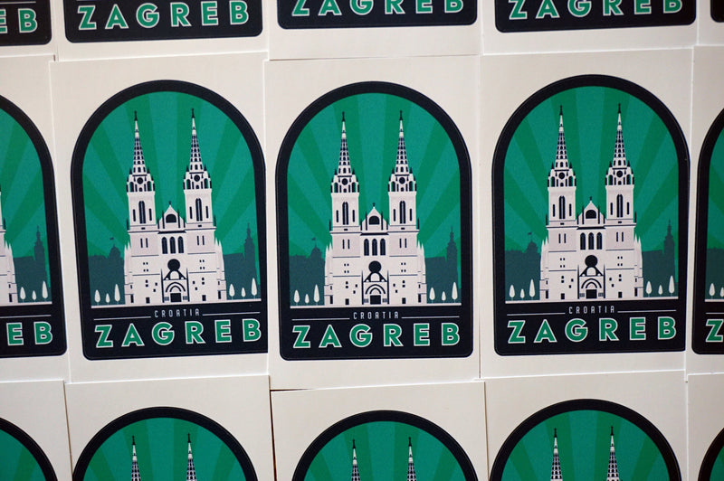 Zagreb Croatia Vinyl Sticker