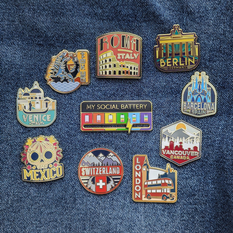 Barcelona Spain Hard Enamel Pin