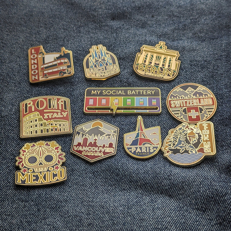 Paris France Hard Enamel Pin