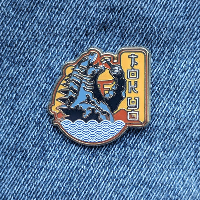 Tokyo Japan Godzilla Hard Enamel Pin