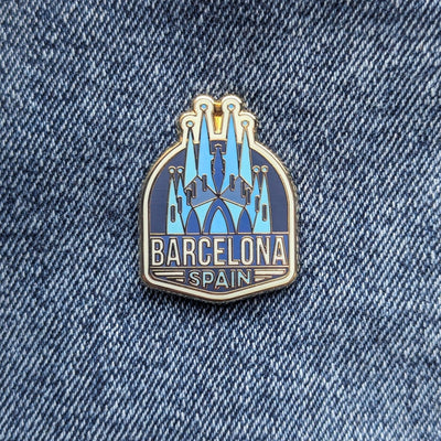 Barcelona Spain Hard Enamel Pin