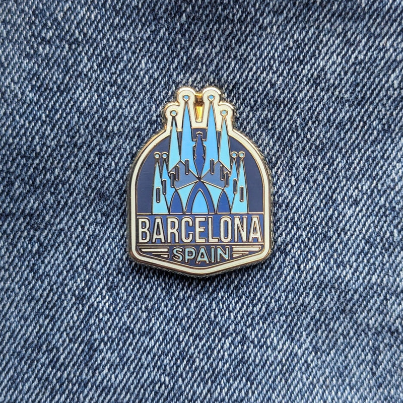 Barcelona Spain Hard Enamel Pin