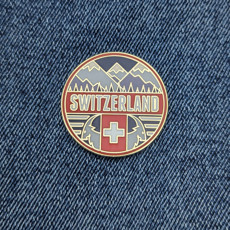 Switzerland Hard Enamel Pin